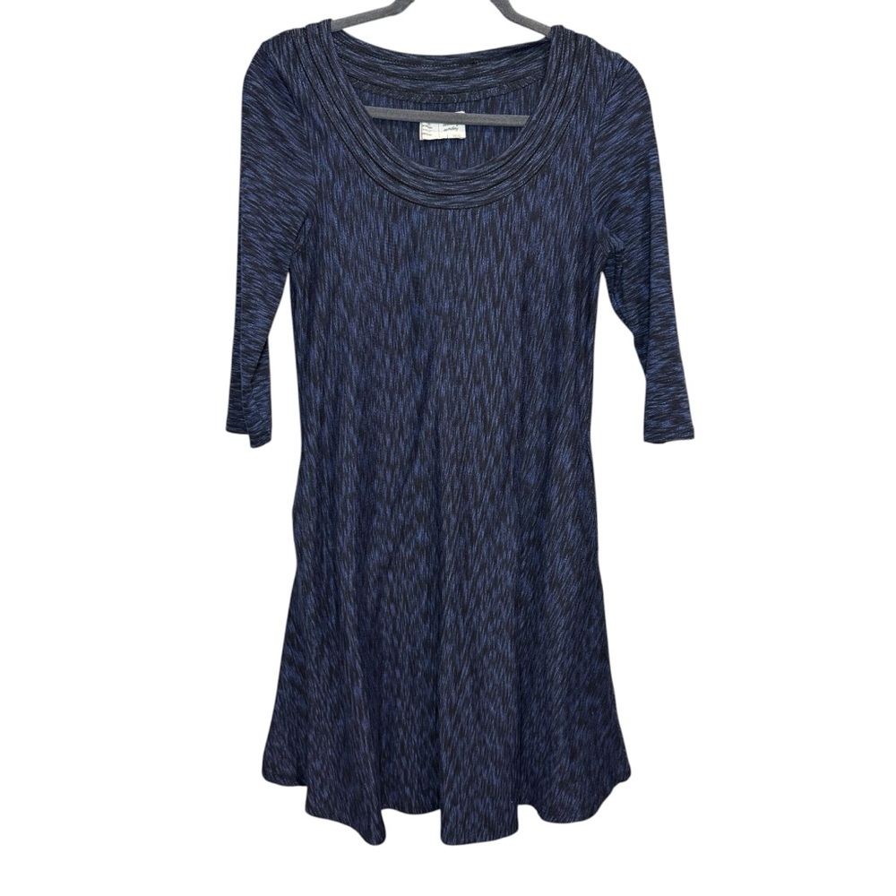 Anthropologie Saturday Sunday Blue‎ heathered dress mid length size XS